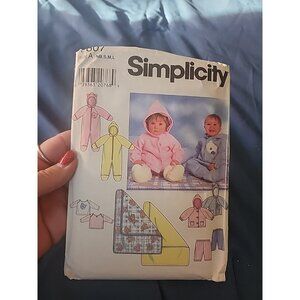 Simplicity 7807 Sewing Pattern Babies Romper Jacket Pants Knit Top Sz NB-L UNCUT